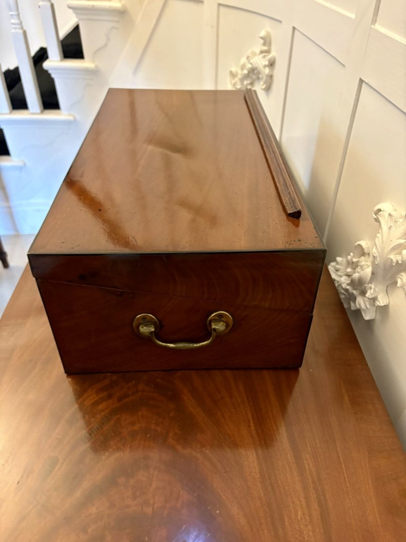 Fine Quality Antique George III Figured Mahogany Writing Box